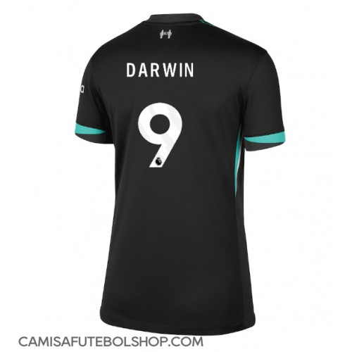 Camisa de time de futebol Liverpool Darwin Nunez #9 Replicas 2º Equipamento Feminina 2024-25 Manga Curta